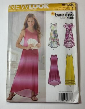 New Look 0558 Tweens in Knits Sizes  8 - 16 Summer Dresses vn